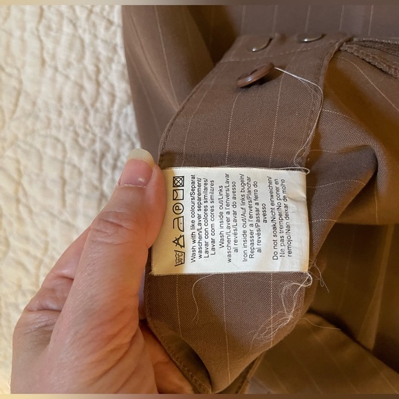 InWear Pants Cafe Latte Brown with Pinstripes, Size EU 40 - Picture 13 of 14